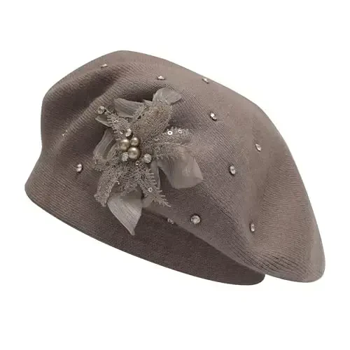 ZLYC Ayollar Fransuz Beret shlyapasi, Qizlar uchun qaytariladigan qattiq rangli CasModazoneere mozaik issiq Beret qalpoq - 1