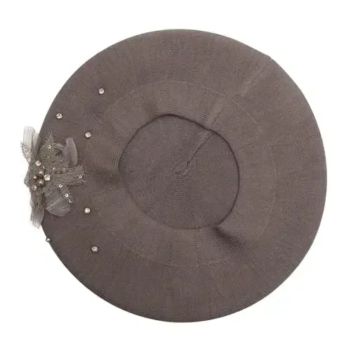 ZLYC Ayollar Fransuz Beret shlyapasi, Qizlar uchun qaytariladigan qattiq rangli CasModazoneere mozaik issiq Beret qalpoq - 6