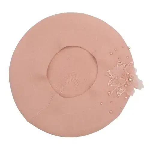 ZLYC Ayollar Fransuz Beret shlyapasi, Qizlar uchun qaytariladigan qattiq rangli CasModazoneere mozaik issiq Beret qalpoq - 4