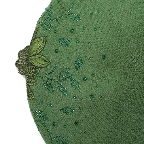 ZLYC Ayollar Fransuz Beret shlyapasi, Qizlar uchun qaytariladigan qattiq rangli KasModazoneere mozaik issiq beret shapka - 6