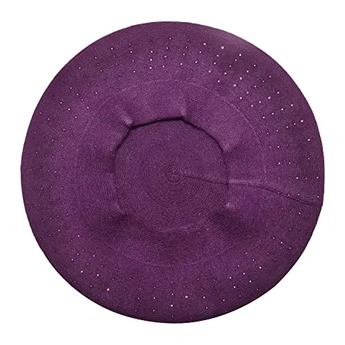 ZLYC Ayollar Fransuz Beret shlyapasi, Qizlar uchun qaytariladigan qattiq rangli mozaik iliq Beret qalpoq - 5