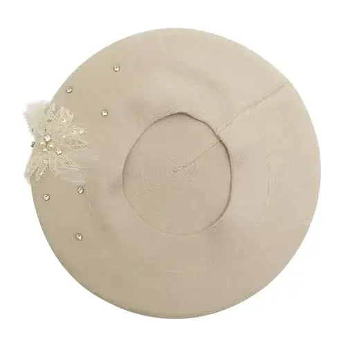 ZLYC Ayollar Fransuz Beret shlyapasi, Qizlar uchun qaytariladigan qattiq rangli mozaik iliq beret shapka - 6