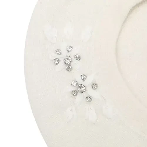 ZLYC ayollar fransuz bereti shlyapasi, Qizlar uchun qaytariladigan qattiq rangli CasModazoneere mozaik iliq beret qalpog'i - 6