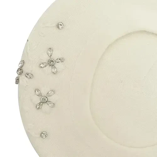 ZLYC ayollar frantsuz beret shlyapasi, Qizlar uchun qaytariladigan qattiq rangli CasModazoneere mozaik iliq beret qalpog'i - 6