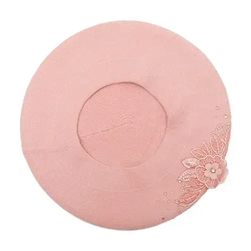 ZLYC ayollar frantsuz beret shlyapasi, Qizlar uchun qaytariladigan qattiq rangli CasModazoneere mozaik iliq beret shapkasi - 5