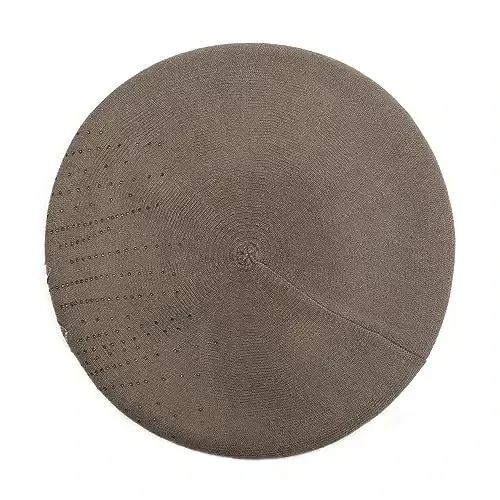 ZLYC Ayollar Frantsuz Beret shlyapasi, Qizlar uchun qaytariladigan qattiq rangli CasModazoneere mozaik issiq beret qalpog'i - 5