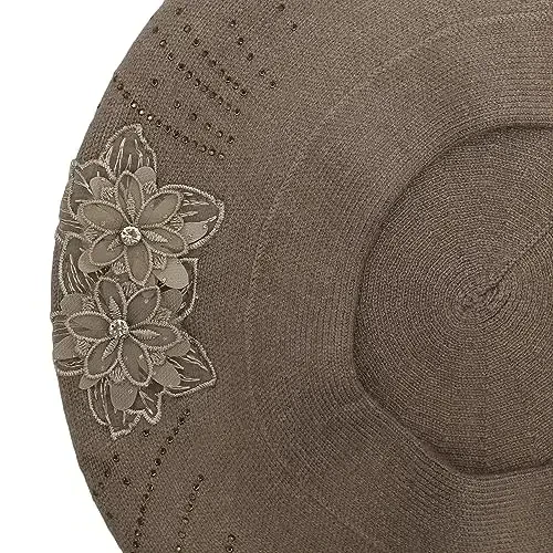 ZLYC Ayollar Frantsuz Beret shlyapasi, Qizlar uchun qaytariladigan qattiq rangli CasModazoneere mozaik issiq beret qalpog'i - 6