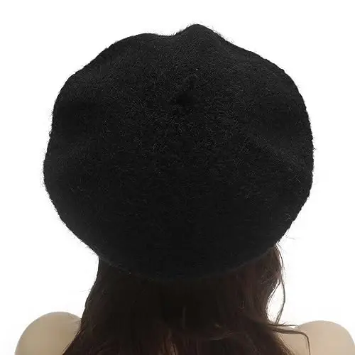 ZLYC Ayollar Jun Fransuz Beret Shlyapa Ayollar uchun Qishki Trikotaj Beretlar Rassom Shapka - 3