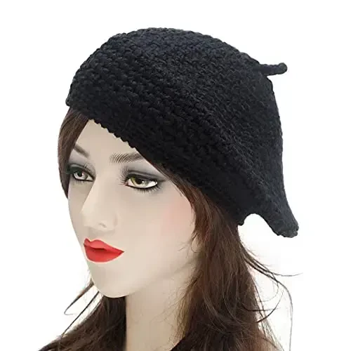 ZLYC Ayollar Jun Fransuz Beret Shlyapasi Ayollar uchun Qishki Trikotaj Beretlar Rassom Shapka - MODAZONE (1)