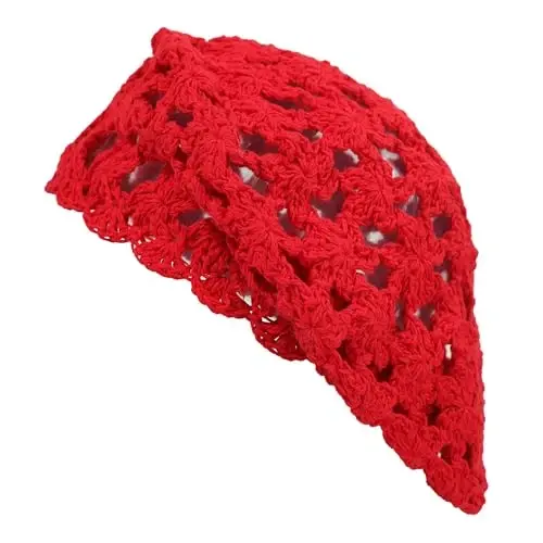 ZLYC Ayollar Paxta Erkin Kroşe Bere Qo'lda Yasalgan Gullu Beanie Shlyapa - 5