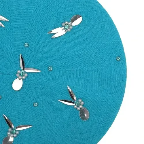 ZLYC Ayollar uchun fransuz beret shlyapasi, ikki tomonlama trikotaj qalinlashtirilgan iliq shapka xonimlar uchun qizlar - 5