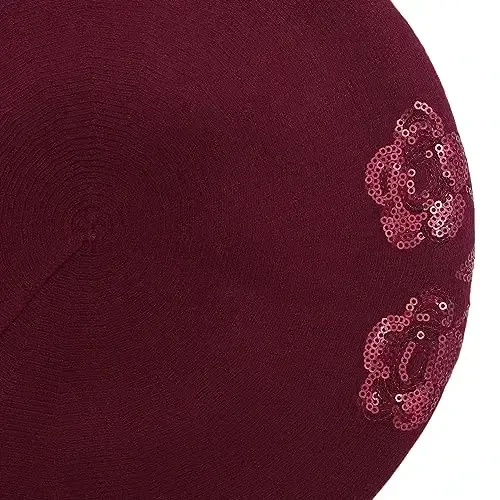 ZLYC Ayollar uchun frantsuz beret shapkasi Qaytariladigan trikotaj qalin issiq shapka xonimlar qizlar uchun - 6