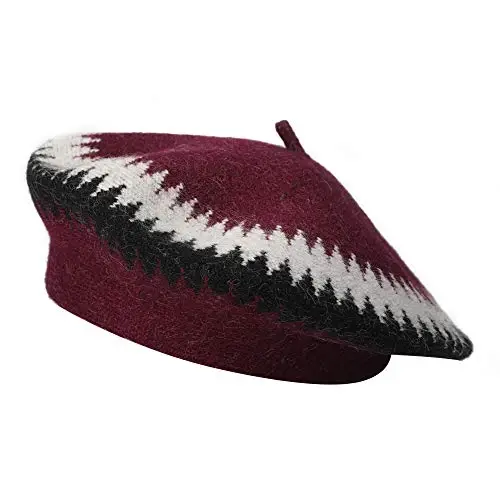 ZLYC French Beret Hat Fashion Print Lightweight Winter Warm Artist Hat for Women - 1