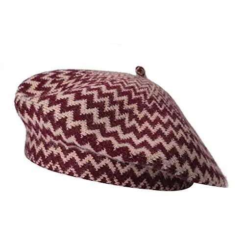 ZLYC French Beret Hat Fashion Print Lightweight Winter Warm Artist Hat for Women - 1