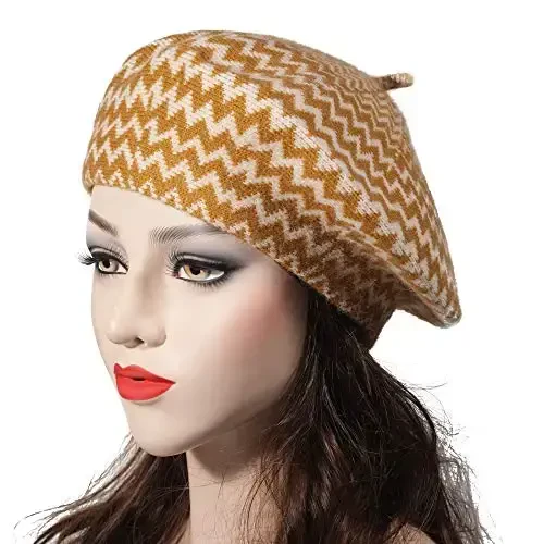 ZLYC French Beret Hat Fashion Print Lightweight Winter Warm Artist Hat for Women - ZLYC (1)