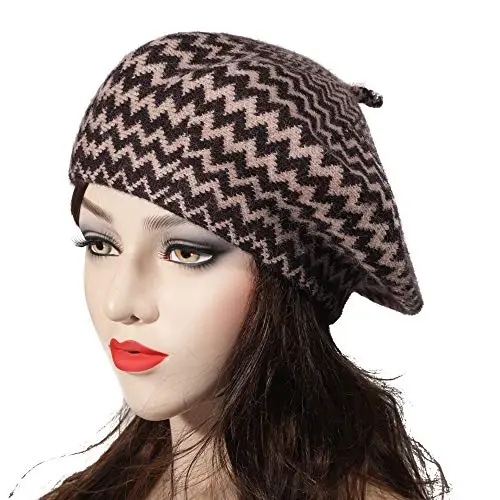 ZLYC French Beret Hat Fashion Print Lightweight Winter Warm Artist Hat for Women - 2