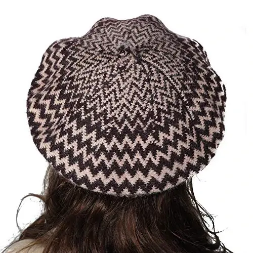 ZLYC French Beret Hat Fashion Print Lightweight Winter Warm Artist Hat for Women - 3