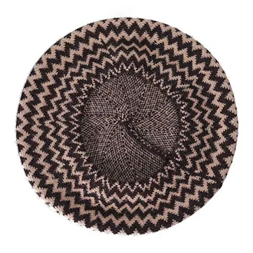 ZLYC French Beret Hat Fashion Print Lightweight Winter Warm Artist Hat for Women - 5