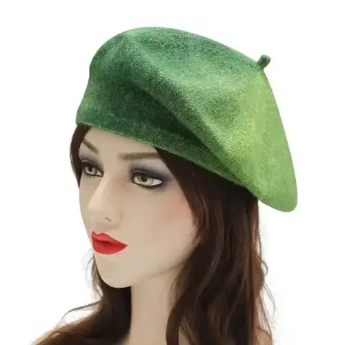 ZLYC French Beret Hat Fashion Print Lightweight Winter Warm Artist Hat for Women - 3