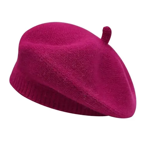 ZLYC French Beret Hat Fashion Print Lightweight Winter Warm Artist Hat for Women - 1
