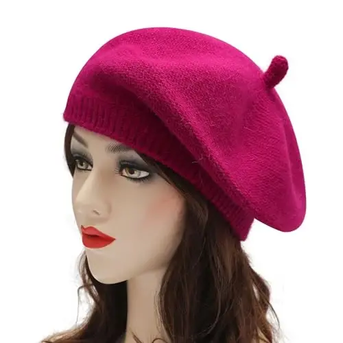ZLYC French Beret Hat Fashion Print Lightweight Winter Warm Artist Hat for Women - 2