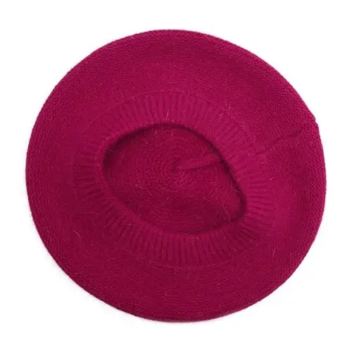 ZLYC French Beret Hat Fashion Print Lightweight Winter Warm Artist Hat for Women - 5
