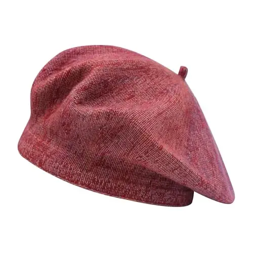 ZLYC French Beret Hat Fashion Print Lightweight Winter Warm Artist Hat for Women - 1