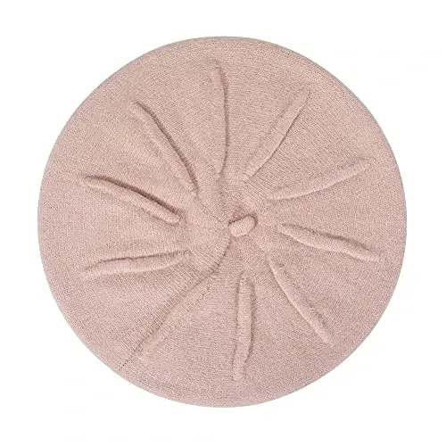 ZLYC French Beret hat, Reversible Solid Color CasModazoneere Knit Warm Beret Cap for Womens Girls - 4