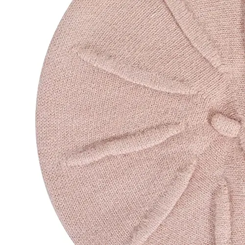 ZLYC French Beret hat, Reversible Solid Color CasModazoneere Knit Warm Beret Cap for Womens Girls - 7