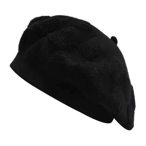 ZLYC French Beret hat, Reversible Solid Color CasModazoneere Knit Warm Beret Cap for Womens Girls - 1