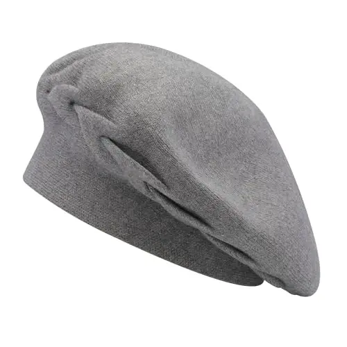 ZLYC French Beret hat, Reversible Solid Color CasModazoneere Knit Warm Beret Cap for Womens Girls - ZLYC