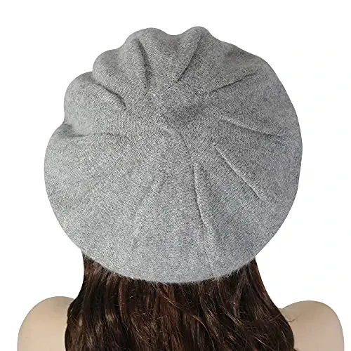 ZLYC French Beret hat, Reversible Solid Color CasModazoneere Knit Warm Beret Cap for Womens Girls - 3