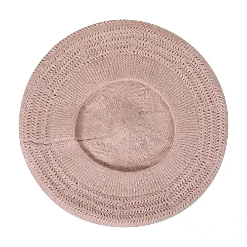 ZLYC French Beret hat, Reversible Solid Color Knit Warm Beret Cap for Womens Girls - 6