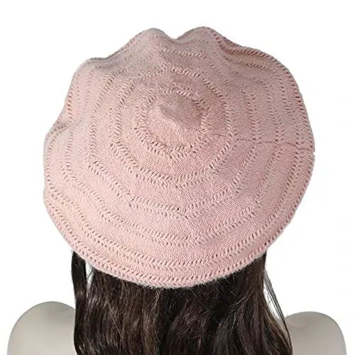 ZLYC French Beret hat, Reversible Solid Color CasModazoneere Knit Warm Beret Cap for Womens Girls - 3