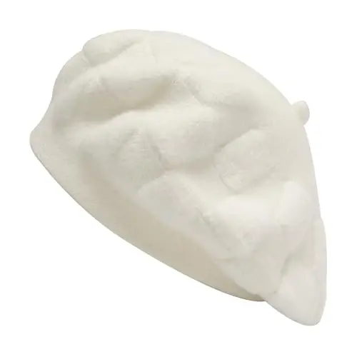 ZLYC French Beret hat, Reversible Solid Color Knit Warm Beret Cap for Womens Girls - 1