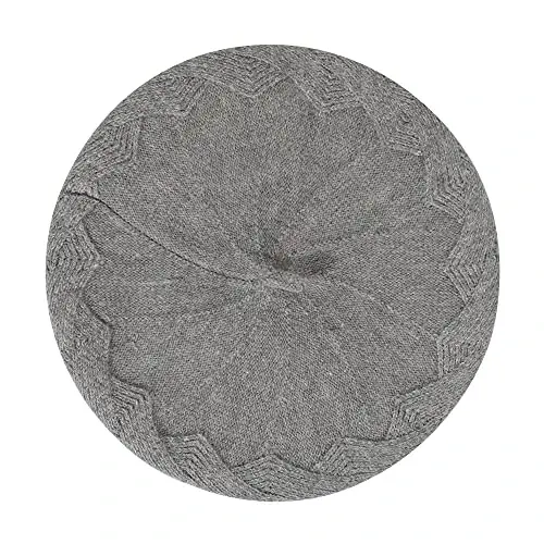 ZLYC French Beret hat, Reversible Solid Color Knit Warm Beret Cap for Womens Girls - 4