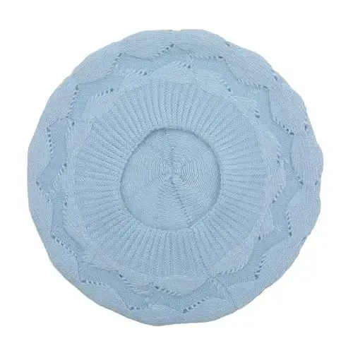 ZLYC French Beret hat, Reversible Solid Color CasModazoneere Knit Warm Beret Cap for Womens Girls - 7