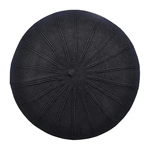 ZLYC French Beret hat, Reversible Solid Color Knit Warm Beret Cap for Womens Girls - 5