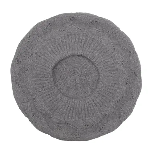 ZLYC French Beret hat, Reversible Solid Color CasModazoneere Knit Warm Beret Cap for Womens Girls - 7