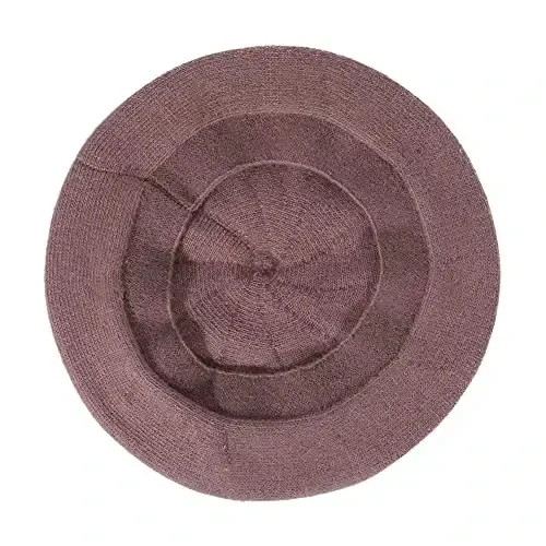 ZLYC French Beret hat, Reversible Solid Color CasModazoneere Knit Warm Beret Cap for Womens Girls - 6