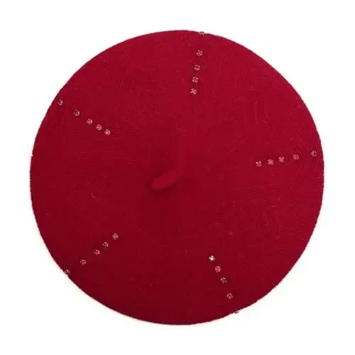 ZLYC French Beret hat, Reversible Solid Color Knit Warm Beret Cap for Womens Girls - 4