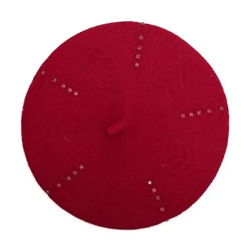 ZLYC French Beret hat, Reversible Solid Color CasModazoneere Knit Warm Beret Cap for Womens Girls - 4