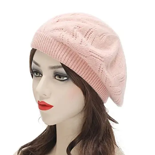 ZLYC French Beret hat, Reversible Solid Color Knit Warm Beret Cap for Womens Girls - ZLYC (1)