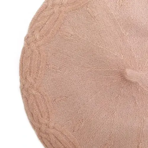ZLYC French Beret hat, Reversible Solid Color Knit Warm Beret Cap for Womens Girls - 6