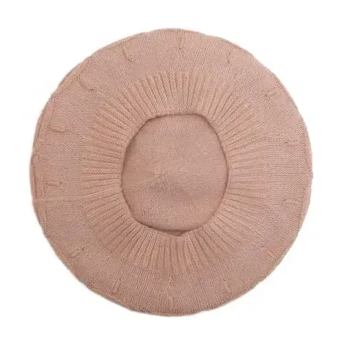 ZLYC French Beret hat, Reversible Solid Color Knit Warm Beret Cap for Womens Girls - 5
