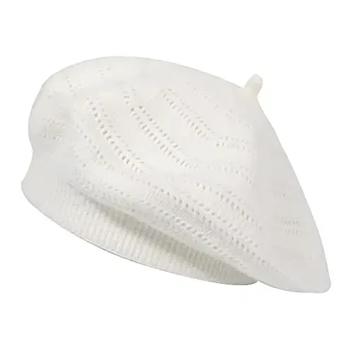 ZLYC Fransuz beret shapkasi, Ayollar qizlar uchun qaytariladigan qattiq rangli CasModazoneere trikotaj iliq beret shapkasi 