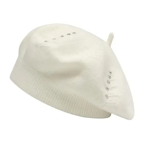 ZLYC Fransuz beret shapkasi, Ayollar uchun qaytariladigan qattiq rangli CasModazoneere trikotaj iliq beret qalpoq - 1