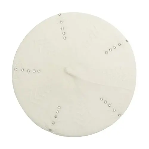 ZLYC Fransuz beret shapkasi, Ayollar uchun qaytariladigan qattiq rangli CasModazoneere trikotaj iliq beret qalpoq - 4