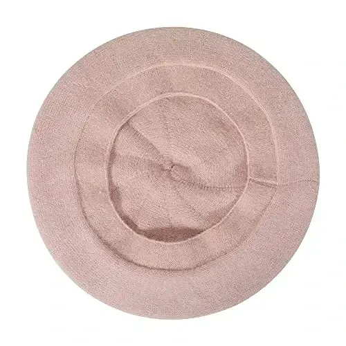 ZLYC Fransuz beret shlyapasi, Ayollar qizlar uchun qaytariladigan bir rangli CasModazoneere trikotaj iliq beret shapkasi - 6