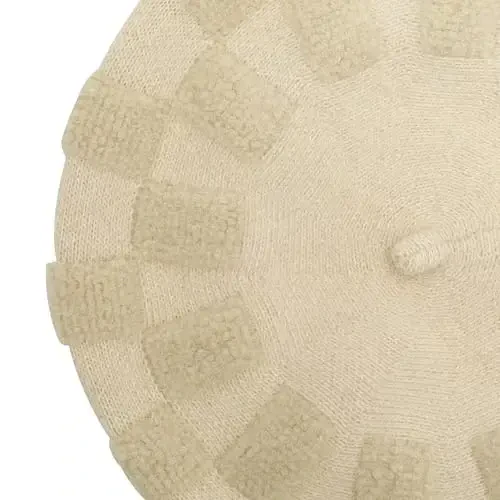 ZLYC Fransuz beret shlyapasi, Ayollar qizlar uchun qaytariladigan bir rangli trikotaj iliq beret shapka - 6